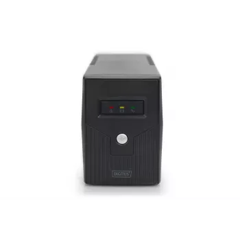 UPS DIGITUS DN-170063-B Line-Interactive 600 VA / 360 W, AVR, LCD, 2x tyyppi F -lähtö, 7 Ah akku