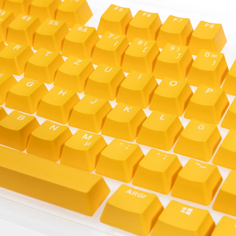 Näppäinhattusarja Ducky DKSA109-DEPDYDYYWO1 keltainen PBT Double-Shot DE-asettelu 109 näppäintä