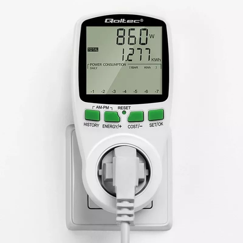 Tehomittari QOLTEC PM0627 3680W historiatoiminnolla — QOLTEC PM0627 3680W