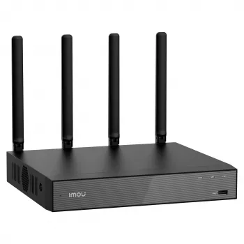 Verkkovideotallennin IMOU N118W musta — 18 kanavaa, 4-kanavainen toisto, max. 3840×2160, dualband-WLAN, SATA jopa 16 TB