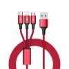 UNITEK C4049RD USB-kaapeli 1,2 m USB A USB C/Micro-USB B/Lightning punainen