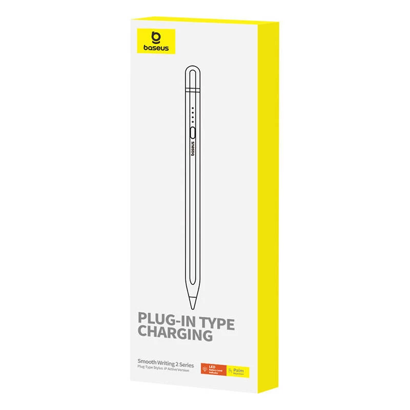 Stylus Baseus Smooth Writing Series Plug-in-lataus Lightning, valkoinen