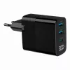 Gembird TA-UC-PDQC30LCD-BK-02 laturi mobiililaitteille universaali musta AC pikalataus sisäkäyttöön