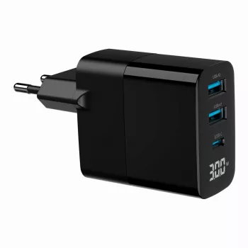 Gembird TA-UC-PDQC30LCD-BK-02 laturi mobiililaitteille universaali musta AC pikalataus sisäkäyttöön