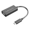 Lenovo 4X90M42956 videokaapeliadapteri VGA (D-Sub) USB Type-C musta