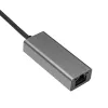 Akyga AK-AD-65 USB-C - Gigabit Ethernet -sovitin, RJ45, 15 cm, hopea
