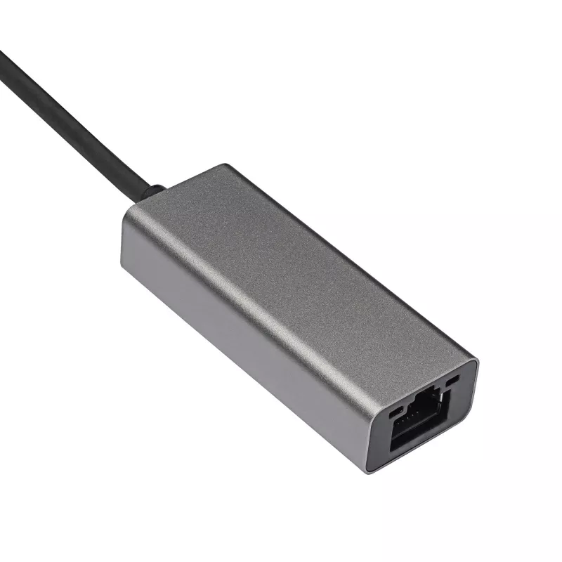 Akyga AK-AD-65 USB-C - Gigabit Ethernet -sovitin, RJ45, 15 cm, hopea