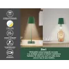 Beper P201UTP115 ladattava LED-pöytävalaisin, 1,5 W, kosketuskytkin, himmennettävä, 33 mm pullosovitin, vettä kestävä, vihreä