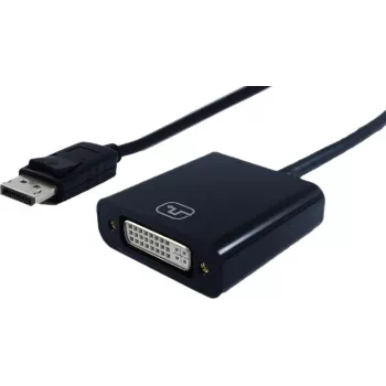 STANDARD DisplayPort-DVI-sovitin, DP-uros-DVI-naaras, 0,15 m (S3202)