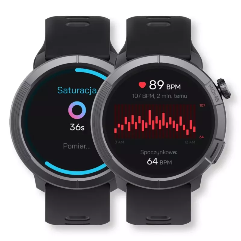 Stelio rannekello STSWA102BT Activ Pro GPS 46 mm musta titaanikuori