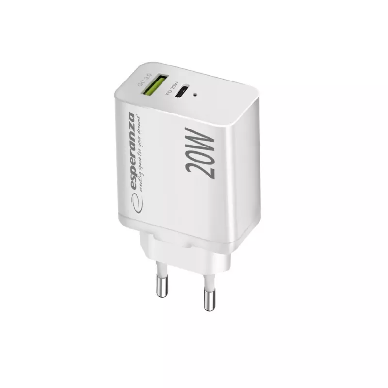 Esperanza EZC105W verkkolaturi 20W valkoinen