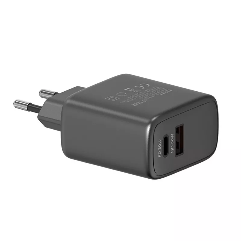 SAVIO LA-06/B 30 W seinälaturi, USB-A + USB-C, Quick Charge, Power Delivery 3.0, musta