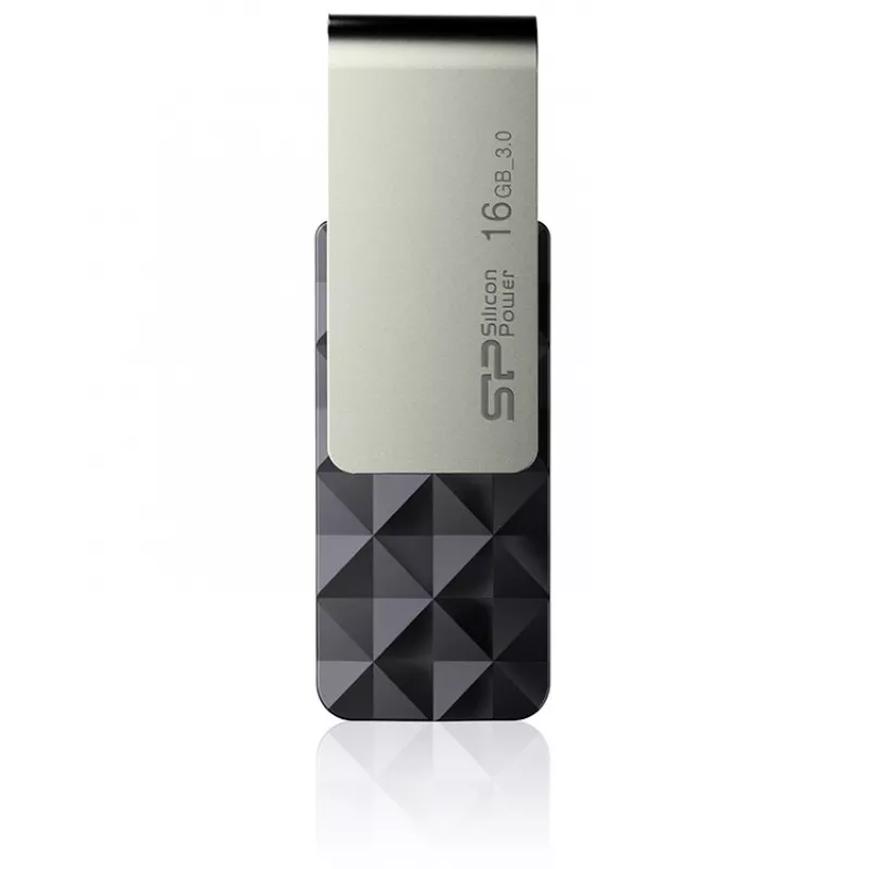 Silicon Power Blaze B30 SP016GBUF3B30V1K USB-muistitikku, 16 GB, USB 3.0, musta