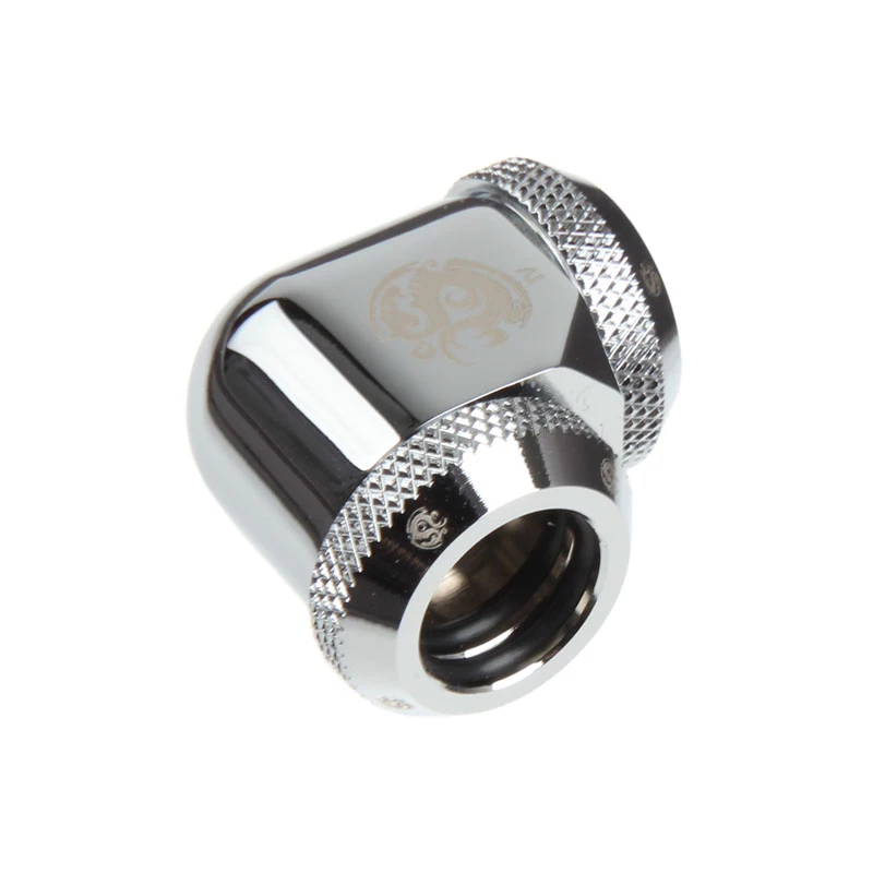 BitsPower Multi-Link adapteri 90° 2x 12mm AD — BP-E90DML, kiiltävä hopea