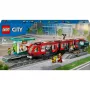 LEGO City raitiovaunu ja asema roolipelirakennussarja lapsille, leluraitiovaunulla, lahja pojille ja tytöille 7-vuotiaasta alkaen, jotka rakastavat ajoneuvoja