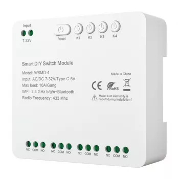 Älykäs kytkinmoduuli Avatto DIY WSMD-4 32V — 4-kanavainen 32V-ohjausmoduuli DIY-projekteihin