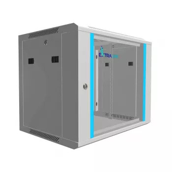 Seinäasennettava rack Extralink 9U 600x450 harmaa
