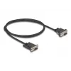 Delock RS-232-sarjakaapeli, D-Sub 9 -naaras ja virta nastassa 9 (DC 5,5 x 2,1 mm), 1 m, musta