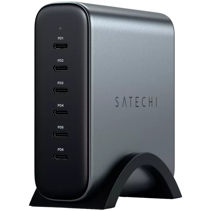 Sisälaturi Satechi ST-C200GM-EU Universal harmaa 6 USB Type-C-liitäntää