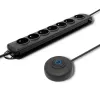 Ylijännitesuoja Qoltec 50171 musta 7 AC-pistorasiaa 230V 1,5m
