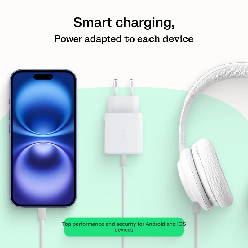 Virtalähde Green Cell PowerSource Solo30 30W valkoinen — USB-C-laturi, 30 W lähtöteho