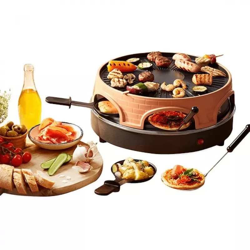 Emerio PO-113255.4 raclette-grilli 1500 W musta, ruskea