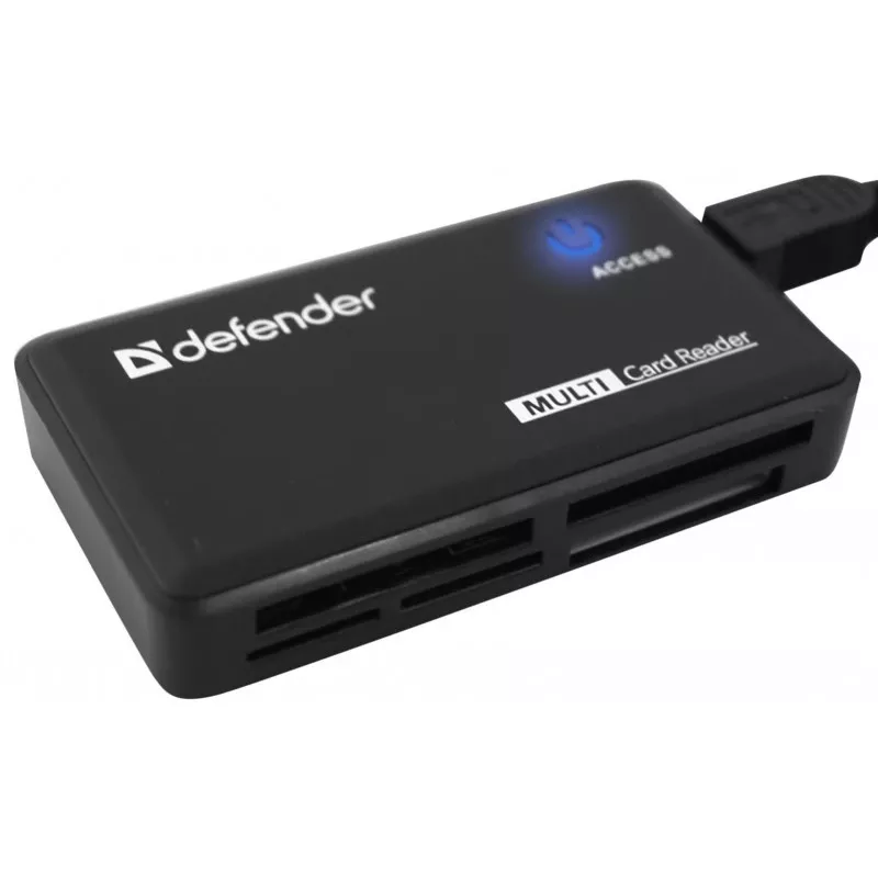 Kortinlukija Defender OPTIMUS USB 2.0 yleismalli musta