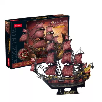 3D-palapeli cubicfun Queen Anne's Revenge Anniversary Version – malli 306-T4040H, keräilylaiva koottavaksi