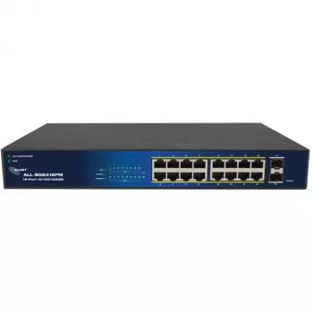 ALLNET 16+2P PoE-kytkin ALL-SG8418PM – 18-porttinen Gigabit, 16 PoE-porttia, 2 uplink-porttia