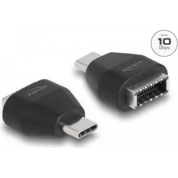 DeLOCK sovitin USB Type-C uros – USB 10 Gbps Type-E Key A naaras musta