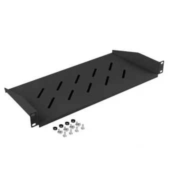 Lanberg AK-1014-B 19 tuuman hylly 1U 483x220 mm, 25 kg, musta