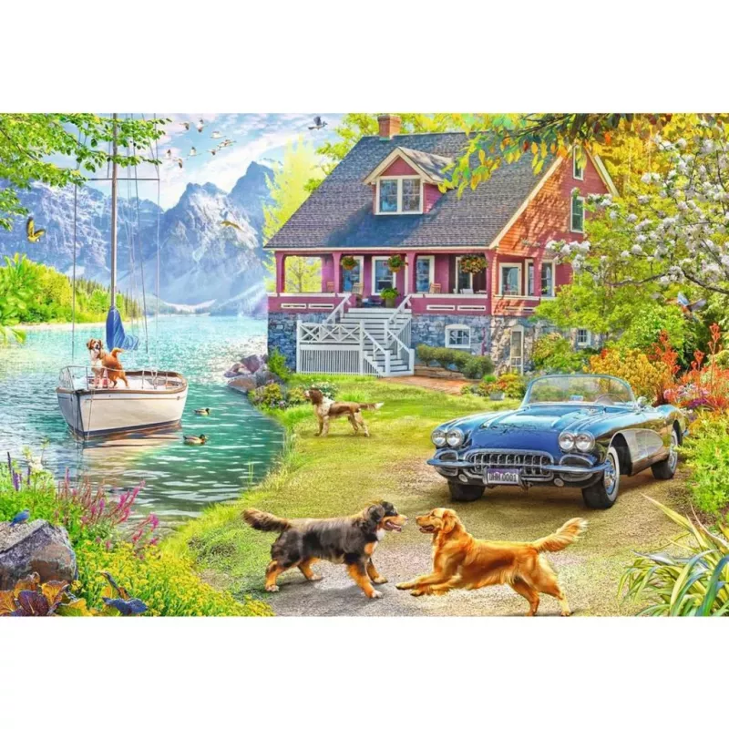 Palapeli Ravensburger Feel Well & Puzzle – Sommerhaus am See, 200 palaa