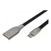 NATEC kaapeli USB-C/A 2.0 1 m prati 1 m musta metalli