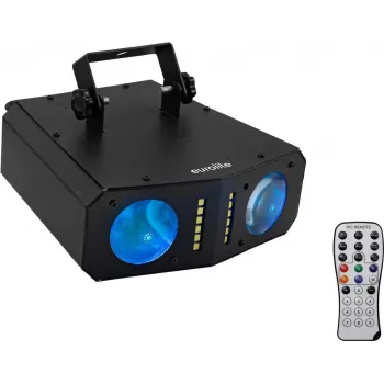 Valaisin EUROLITE DMF-4 Hybrid 4-in-1 LED Flower Effect, monitoimitila-lava- ja tapahtumavalo