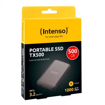 SSD-levy Intenso 500GB USB Type-C 3.2 Gen 2 ruskea