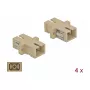 Kuitu-liitin SC liitin–liitin DELOCK 85993, beige, 4 kpl:n pakkaus