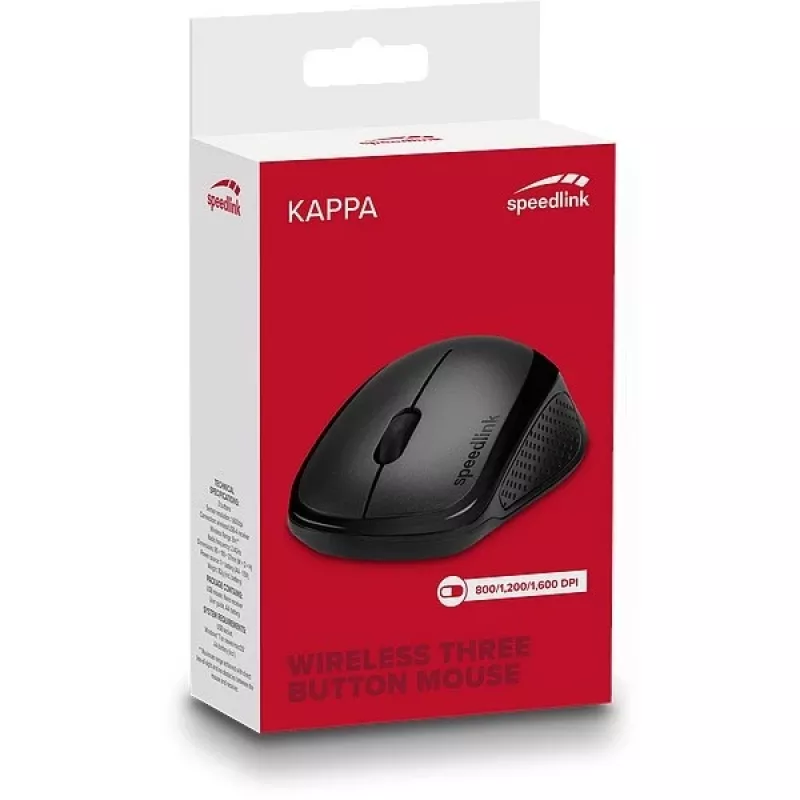 Hiiri SPEEDLINK KAPPA Office oikeakätisille RF langaton optinen 1600 DPI