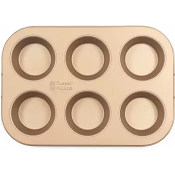 Muffinipannu Russell Hobbs RH02151GEU7 kulta tarttumaton, sähköinen muffinileivontalaite työtasolle