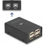 DELOCK USB 2.0 kytkin 2 tietokonetta 4 laitteeseen musta 0,48 Gbit/s