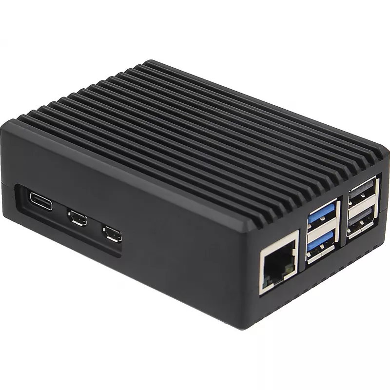 INTER-TECH kotelo Raspberry Pi 5:lle — ODS-739 kompakti muotoilu
