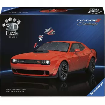 3D-palapeli Ravensburger Dodge Challenger R/T Scat Pack Widebody – Iconics-sarja, pienoismalli