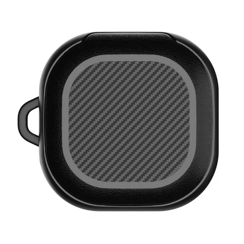Tech-Protect Rough Carbon suojakuori Samsung Galaxy Buds 2 Pro/2/Live/Pro -latauskoteloon, musta