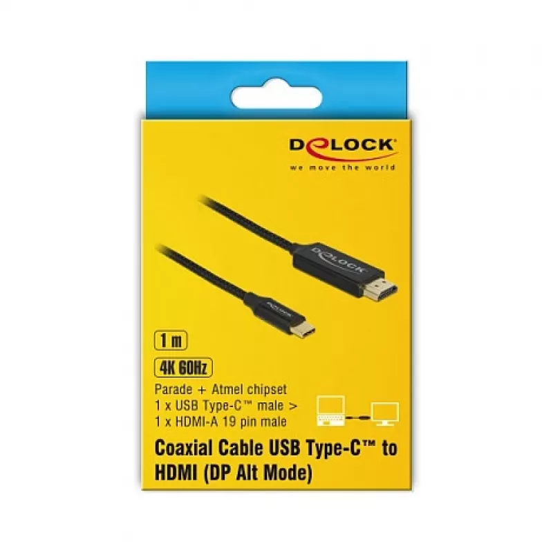 Videokaapeliadapteri DeLOCK 84904 USB Type-C - HDMI 1 m musta