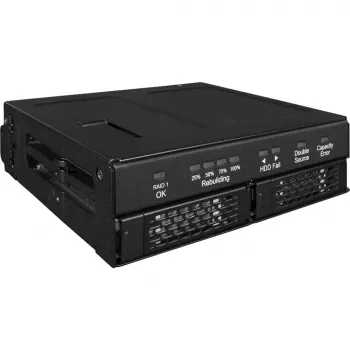 Asemakotelo icy dock MB902SPR-B R1 musta 2.5 tuuman SATA