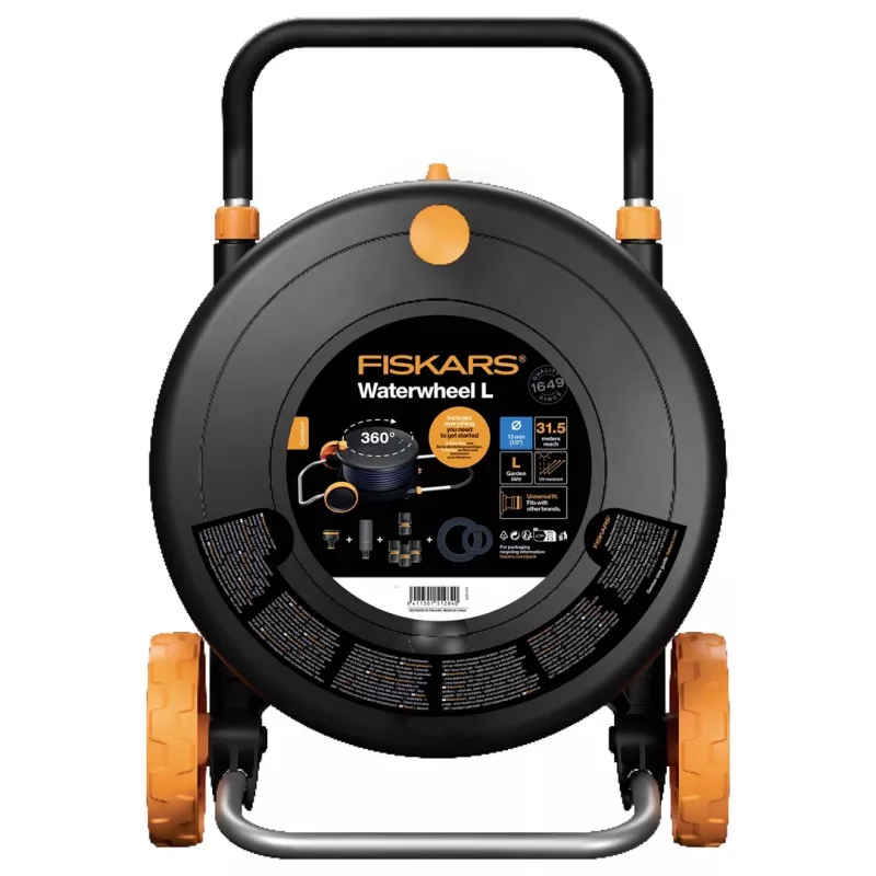 Fiskars Comfort -letkukela L pyörillä 30 m 1071670