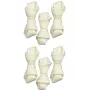Hampaidenhoito-pureskeluherkku ZOLUX solmittu valkoinen luu 54 g – luonnollinen naudanliha-hampaidenhoitoherkku pienille aikuisille koirille 60 mm, 6 kpl:n pakkaus