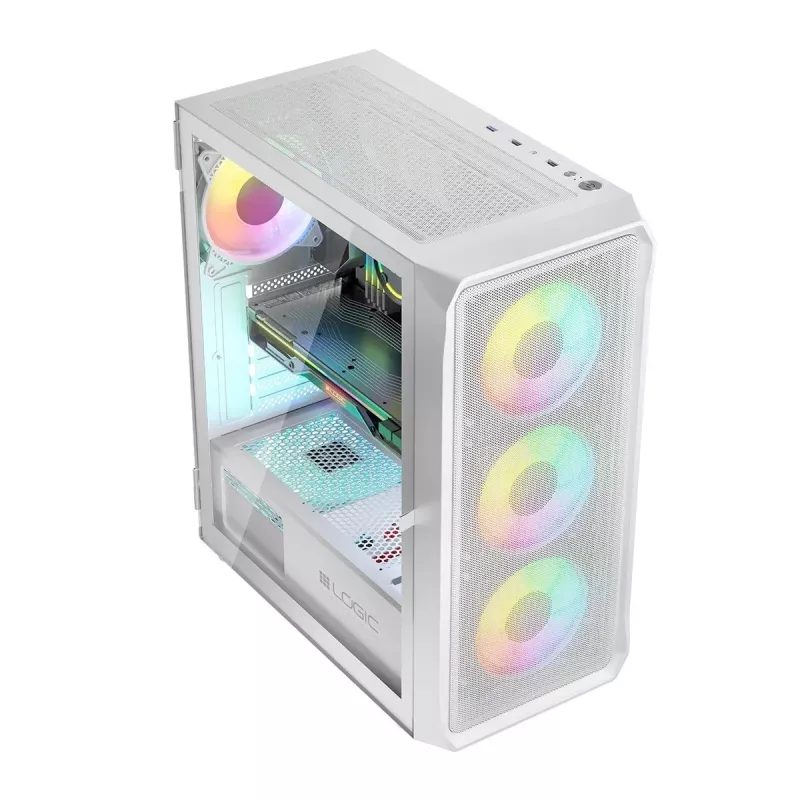 Logic PORTOS ARGB MINIDI USB 3.0 kotelo valkoinen