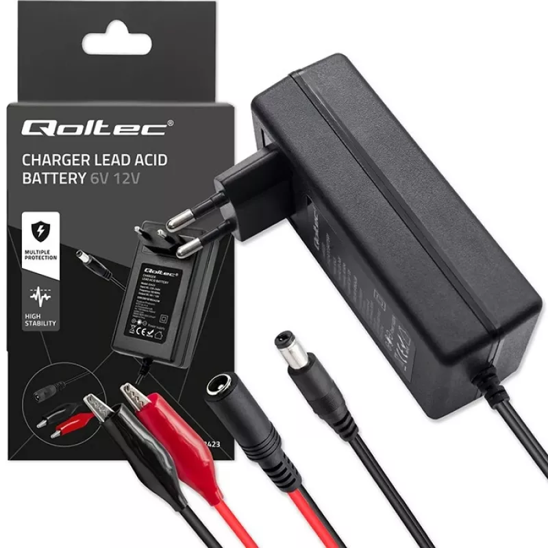 Akkulaturi QOLTEC 52423 AGM/GEL/STD-akuille 6V/12V 1,5A