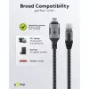 Goobay 70752 USB-C 3.1 – RJ45 Ethernet-kaapeli, Cat6 F/UTP, 5 m, musta/hopea