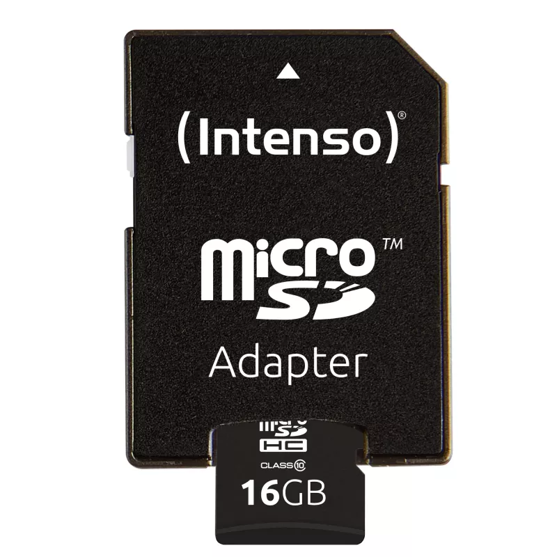 MUISTI MICRO SDHC 16GB C10/W/ADAPTER 3413470 INTENSO